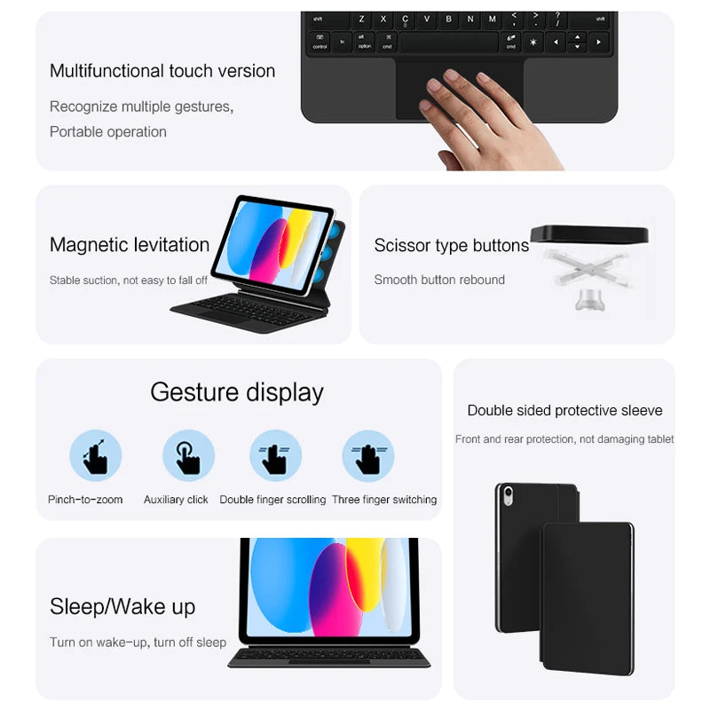 מקלדת לאייפאד Magic Keyboard For iPad 2022 10 10th Generation 10.9inch